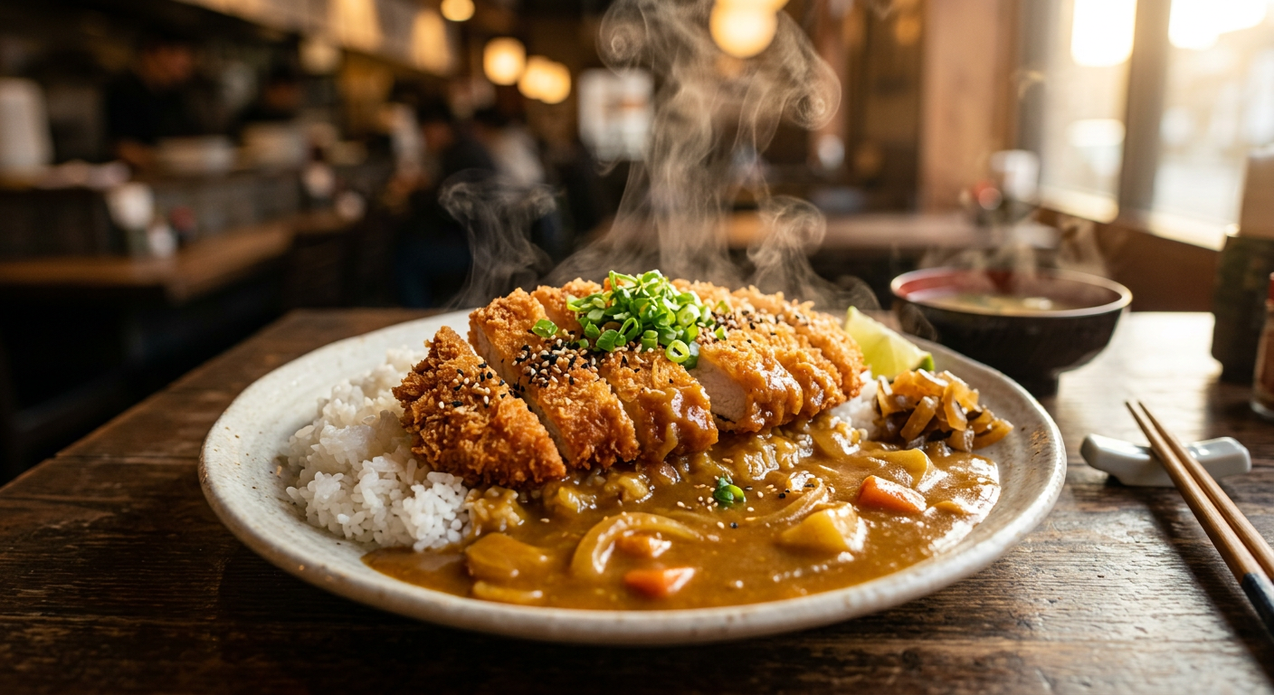 黄金のカレーで作る、究極のチキンカツカレー