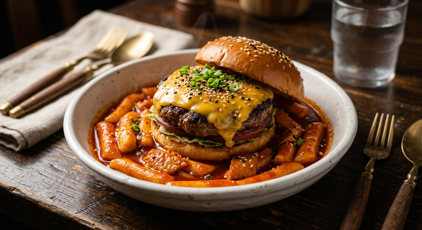 チーズバーガー トッポギ〜ゴミ箱漁りの夜食化〜