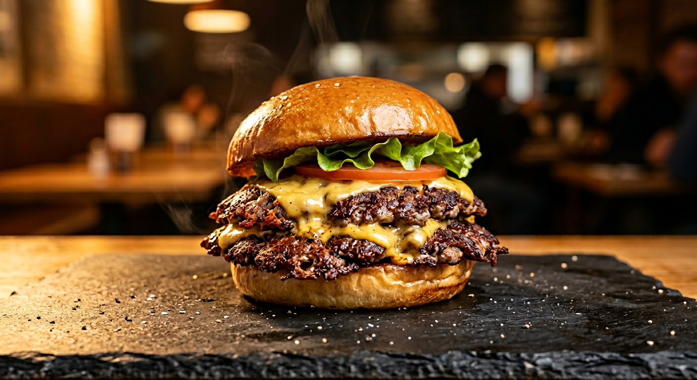 ダブルチーズスマッシュバーガー 〜カリカリ肉の暴力性〜