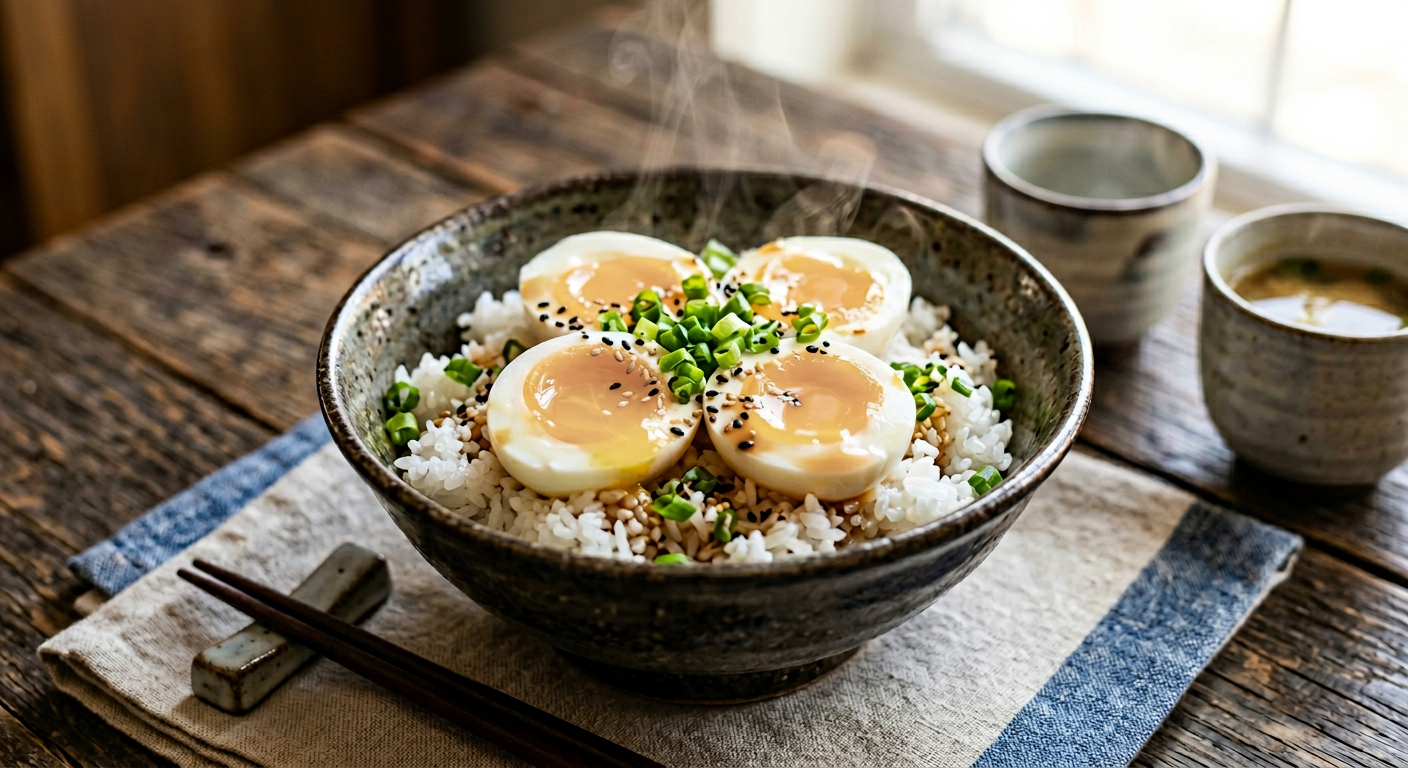 四連続双子卵の奇跡丼〜運を食べる朝ごはん〜